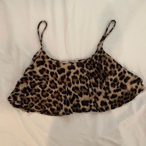 Cheetah lounge tank top